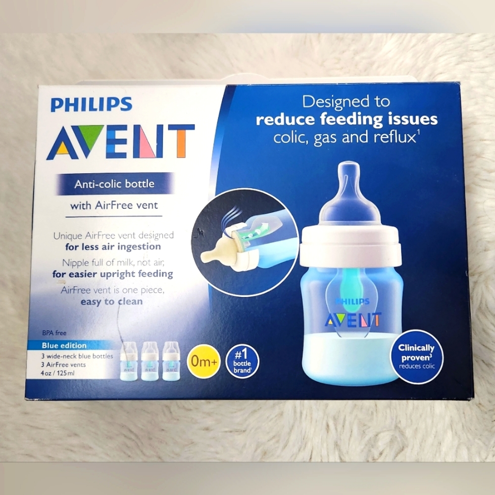 NWT Philips AVENT Anti-colic bottle with AirFree vent, 0m+